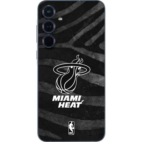 NBA Miami Heat Black Animal Print Galaxy A35 5G Skin